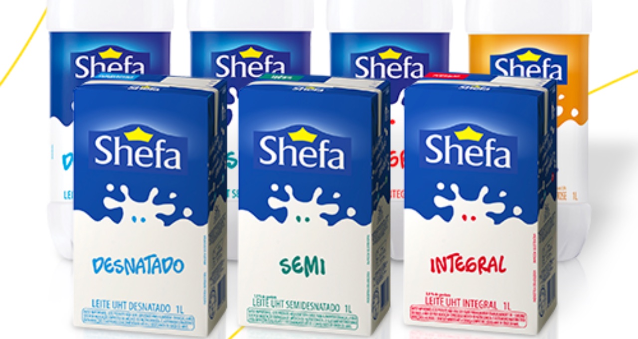 Linha de produtos lácteos da marca Shefa